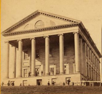 Stereoscopic card of the Virginia capitol