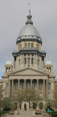 Illinois state capitol entrance