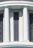 Drum columns and window