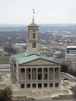 Aerial Tennessee capitol photo